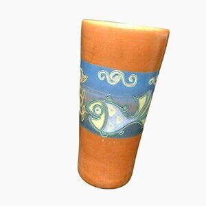 Vintage Seminario Pottery Vase Handcrafted Peruvian Urubamba Cusco Clay Art